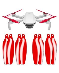 Master Airscrew Hélices Stealth para DJI Mini 2, Mini 2 SE, Mini SE & Mini 4K - Rojo, 4 hélices en juego