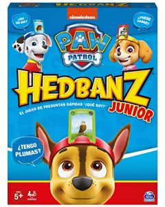 Spin Master HedBanz Junior Paw Patrol, Juego de Mesa de adivinar, para familias y niños a Partir de 5 años