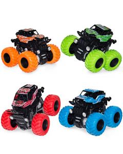 LONANDY Monster Truck Vehículos de Juguet - Paquete de 4 Camiones de Juguete para Niños, Regalos de Navidad y Cumpleaños para Niños y Niñas de 3 Años en Adelante