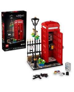 LEGO® Ideas Cabina Telefónica Roja de Londres, Modelo a Escala para Adultos, Creativa Idea de Regalo para Amantes de los Viajes, decoración para el hogar o la Oficina 21347