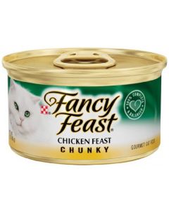 Purina Fancy Feast Canned Cat Food Chunky Chicken 3oz (24) by Fancy Feast