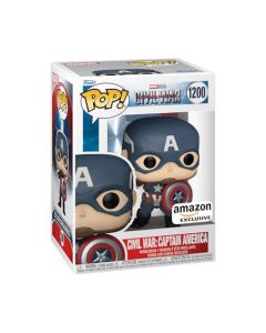 Funko Pop! Marvel: Civil War Build A Scene - Captain America - Capitán América - Exclusiva Amazon - Figura de Vinilo Coleccionable - Idea de Regalo - Mercancia Oficial - Movies Fans