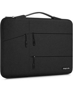 MOSISO 360 Funda Protectora Compatible con MacBook Pro 16 2023-2019 M2 A2780 M1 A2485 Pro/MAX A2141/Pro Retina 15 A1398,15-15.6 Pulgada Portátil,Bolsa Poliéster con Bolsillos&Cinturón, Negro