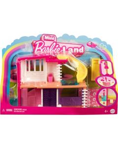 Barbie Mini BarbieLand Casa de Muñecas Rosa y Morada para niñas de 6 años en adelante