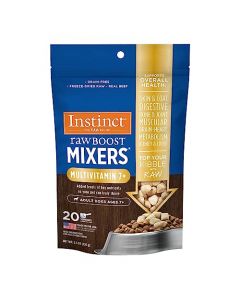 Instinct Raw Boost Mixers Freeze Dried Raw Dog Food Topper, Grain Free Dog Food Topper with Functional Ingredients, Multivitamin Adult 7+, 5.5oz