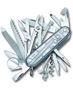 Victorinox Navaja Swisschamp Silver Tech, Plata Transparente, 32 Usos