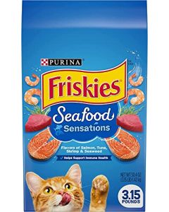 Friskies Purina Seafood Sensations Dry Cat Food, 3.15 LB. Bag (Pack of 2)