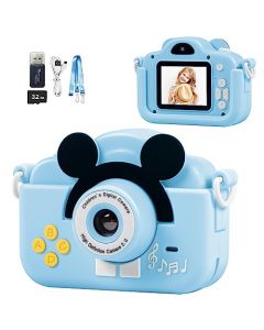 Dasking Cámara Digital para Niños 32GB Tarjeta de Memoria Incluida Mini Cámara Deportivo 20MP Batería Recargable para Videos Fotos Juguete Regalo Navidad, Día de Reyes, Cumpleaños para Niño Niña 3-10 Años (Azul)