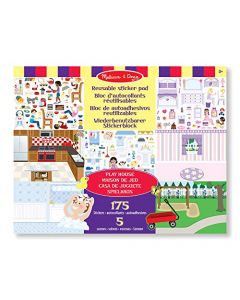 Melissa & Doug Bloc de Autoadhesivos Reutilizables - Casa de Juguete (Más de 175 Autoadhesivos Reutilizables)