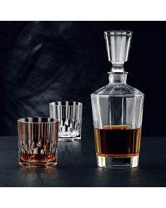 Nachtmann Aspen - Juego de whisky facette, 1 decantador y vasos