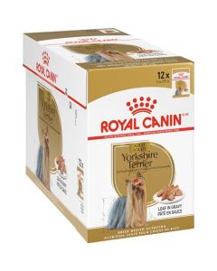 Royal Canin Breed Health Nutrition Yorkshire Terrier Loaf en bolsa de salsa comida para perro, bolsa de 3 oz (paquete de 12) (722885)