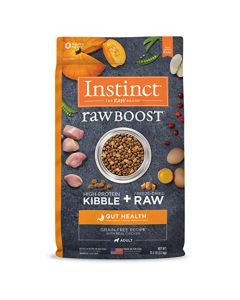 INSTINCT Raw Boost Gut Health Grain Free Recipe with Real Chicken Natural Dry Dog Food, 18 LB. Bag