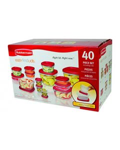 Rubbermaid Assorted Food Storage Container Set - Case of: 1; Each Pack Qty: 40; Total Items Qty: 40