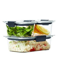 Rubbermaid, Contenedores para Comida, Brilliance, 6 Piezas, Transparente