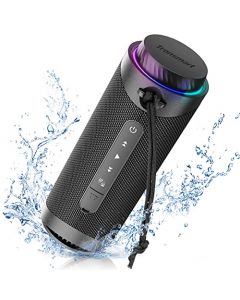 Tronsmart Bocina Bluetooth T7 30W, Altavoz inalámbrico portátil con Luces LED Sonido estéreo IPX7, AUX, Micro SD,TF Tarjeta (Negro)