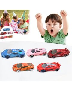 AMIARYA Coche de Juguetes,5 Coches de Juguete coleccionables，Mini Coche de Carreras, 5 vehículos a Escala 1:64，Juego de Coche de Juguete de Aleación (Combo Rojo y Azul)