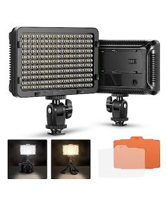 Neewer 176 LED Luz de Video Ultra Brillante Regulable para Cámara con Montura de 1/4-Pulgadas Rosca para Canon, Nikon, Pentax, Panasonic, Sony, Samsung y otras Cámaras DSLR, 3200-5600K