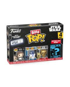 Funko Bitty Pop! Star Wars - Princess Leia, R2-D2, C-3PO Y una Minifigura Misteriosa Sorpresa - 0.9 Inch (2.2 Cm) Coleccionable - Repisa Apilable Incluida - Idea de Regalo - Movies Fans