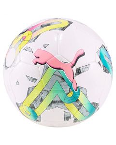 PUMA, Balón de fútbol Orbita 6 MS, Unisex, Blanco con mulicolor, Talla 5