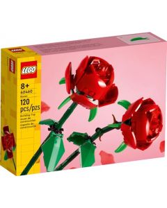 Lego® Icons 40460 Rosas, Flores Artificiales Decorativas, Bloques de Construcción para Adultos, Idea Regalo para Mujeres y Hombres, Decoración Hogar u Oficina (120 Piezas)