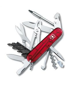 Victorinox Cyber Tool con 34 Usos, rojo transparente