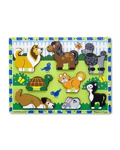 Melissa & Doug - Pets Chunky Juego Puzzle con 8 Piezas, Multicolor, (Melissa & Doug 3724)