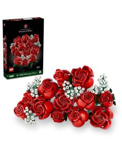 Lego® Icons 10328 Ramo de Rosas, Flores Artificiales Decorativas, Bloques de Construcción para Adultos, Idea Regalo para Mujeres, Decoración Hogar u Oficina (822 Piezas)