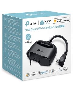 Kasa Smart EP40A - Enchufe inteligente para exteriores, color negro