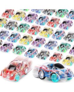 50Pcs Mini Coches de Juguete para Niños,Incluyendo 50 Vehículos de Colores Tracción Pequeños,Carritos de Juguete para Niños, Juguetes Sorpresa,Regalos de Pascua, Juguetes para Aula y Padre-hijo