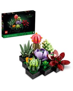 Lego® Icons 10309 Suculentas, Flores Artificiales Decorativas, Bloques de Construcción para Adultos, Idea Regalo para Mujeres y Hombres, Decoración Hogar u Oficina (771 Piezas)