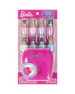 Townley Girl Barbie Kit de Regalo de Esmalte de uñas de Secado rápido, Seguro y Natural, a Base de Plantas, no tóxico, a Base de Agua, para niños, con secador de uñas, Pilas no Incluidas