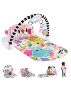 Fisher-Price Baby Gimnasio para Bebés Piano Pataditas Musicales Brilla y Crece Rosa para bebés de Recién Nacidos en adelante