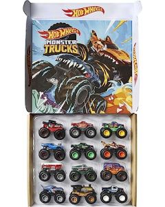 Hot Wheels Monster Trucks, 12-Pack Escala 1:64, Vehículos de Juguete para niños de 3 años en adelante