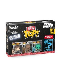 Funko Bitty Pop! Star Wars - Han Solo, Chewbacca, Greedo Y una Minifigura Misteriosa Sorpresa - 0.9 Inch (2.2 Cm) Coleccionable - Repisa Apilable Incluida - Idea de Regalo - Movies Fans