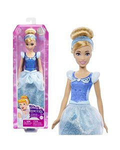 Disney Princess Cenicienta Muñeca princesa con pelo rubio recogido, juguete +3 años (Mattel HLW06)