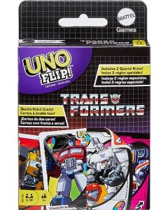 Mattel Games UNO Flip Juego de Cartas Transformers para niños de 7 años en adelante