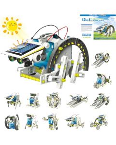 LLXXM Robot de Juguete Solar 13 En 1 Stem, Juguete Educativo Robot Solar, Kit Robot Solar para Niños 7 Años o Más Niños Niñas Regalos Navidad y Cumpleaños (Blanco)