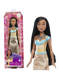 Disney Princess Pocahontas Muñeca princesa con pelo largo, juguete +3 años (Mattel HLW07)