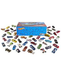 Hot Wheels Die Cast Basics Vehículo de Juguete Paquete de 50 Autos con una fantástica decoración para niños de 3 años en adelante