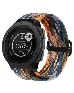 Abanen - Correas elásticas de reloj de 22 mm para Garmin Instinct 2 Solar, correa trenzada elástica suave ajustable con hebilla ajustable para Instinct Crossover Solar, Instinct Tactical/Esports