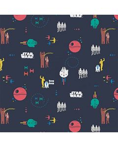 Camelot Fabrics - Algodón acolchado para coser - Star Wars - Imagen de papel de Star Wars - 100% algodón - Material decorativo suave - Precortado de 44 a 45 pulgadas de ancho x 2 yardas