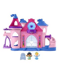 Fisher-Price Little People Set de Juego Castillo Mágico de Princesas Incluye Las Figuras de Las Princesas Disney Cenicienta y Jasmín para bebés de 18 Meses en adelante