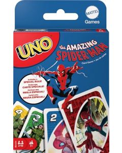 UNO Marvel Spider-Man, Juego de Cartas, Desata el Poder, Original Mattel, Juego de Mesa Familiar, 7+ Años