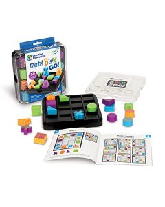 Learning Resources Mental Blox Go! 30 Juegos y Rompecabezas - Edades 5+ años Juegos de Mesa para Niños, Desarolla el Pensamiento Critico, Juegos Mentales para Niños, Juegos Portatiles