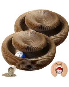 CATZY | 2pcs - Rascador para Gatos, Organo Mágico con Pelota para Gatos, Jugete para Gatos, Rascadores Interactivos- Incluye Catnip