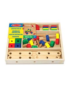 Melissa & Doug Juego de Construcción con Tuercos y Tornillos Para Niños, Juguete de Madera en una Caja, Juguete de Desarrollo (48 Piezas)