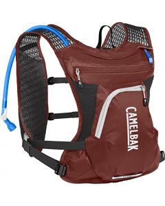 CamelBak 2414601000 Chase Chaleco para Ciclismo 50oz, Chaleco de Hidratación - Bolsillos de Fácil Acceso, Fired Brick/White