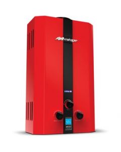 Boiler Instantáneo Rojo de Paso de 6lt por minuto Gas Natural Mirage