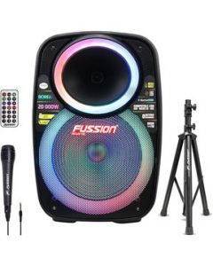 Bocina Bluetooth Recargable 15 Fm Mic Luz Led Fussion 15018