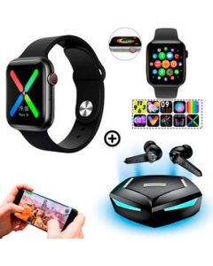 Auriculares Gamer Bluetooth + Reloj Inteligente Smartwatch